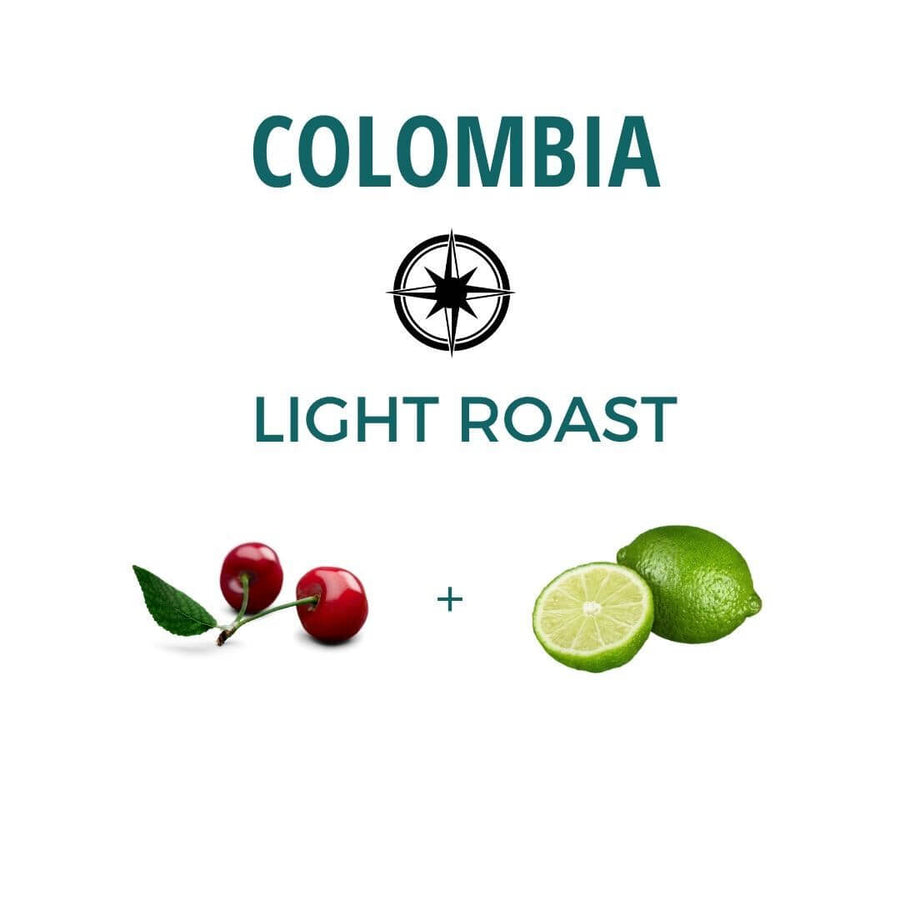 Colombia light roast, cherry and lime acidity